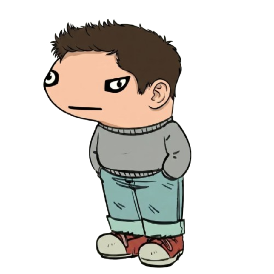 altguy — a chill cartoon character standing with hands in pockets